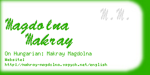 magdolna makray business card